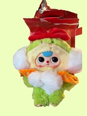 Baby Three Plush Pendant Chinese New Year Snake w/ BOBA Eyes